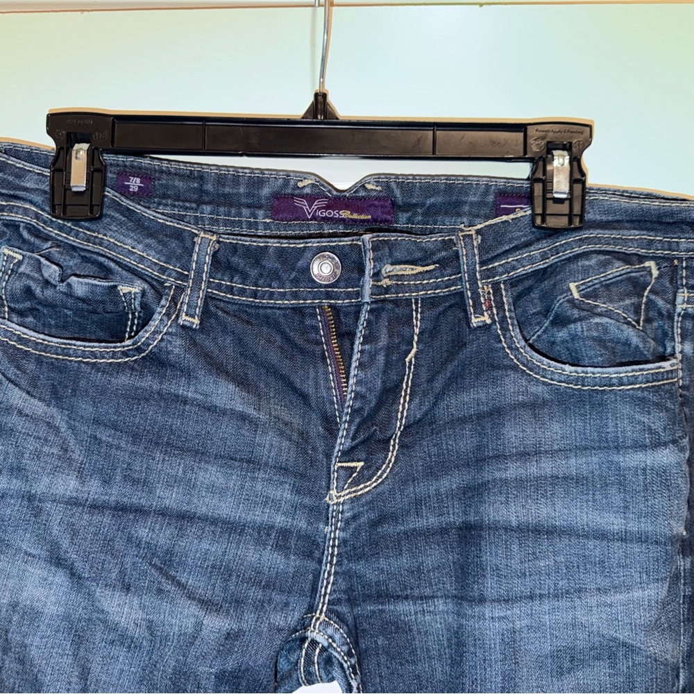 Vigoss Women's Boot Cut Jeans - Dark Blue Denim